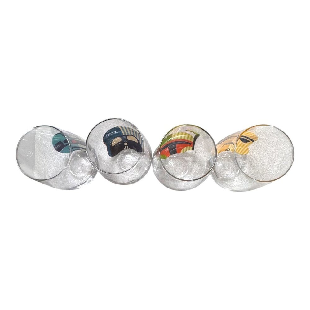Helmet Hues Joy Jolt Set Of 4 Star Wars-Themed Stemless Wine Glasses Character - Picture 10 of 12